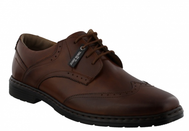 Josef Seibel Alastair 14 Lace-up Cognac Extra-Wide Smart Leather Shoes